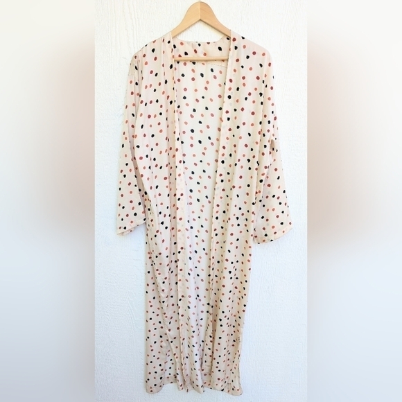 Handmade Tops - Handmade In Morocco Pokka Dot Boho Chic Hippie Duster Kimono Cover Up